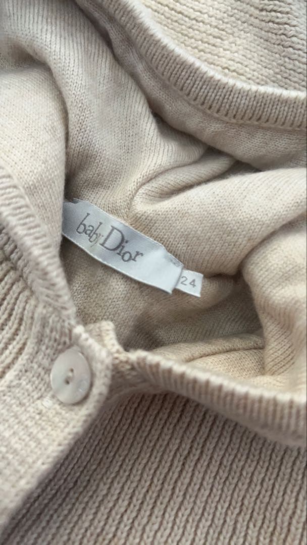 baby Dior ベージュ フード付きコート 24ヶ月　ウール100%