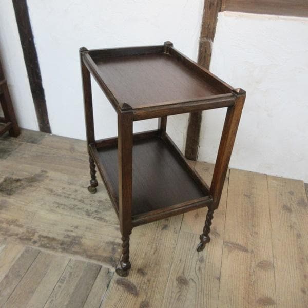 イギリス アンティーク 家具 キッチンワゴン トロリー カフェ 英国 6889d