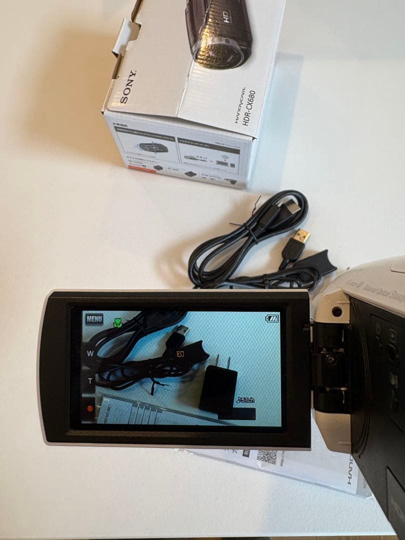 ジャンク　SONY ソニー HDR-CX680 ホワイト 2017年製