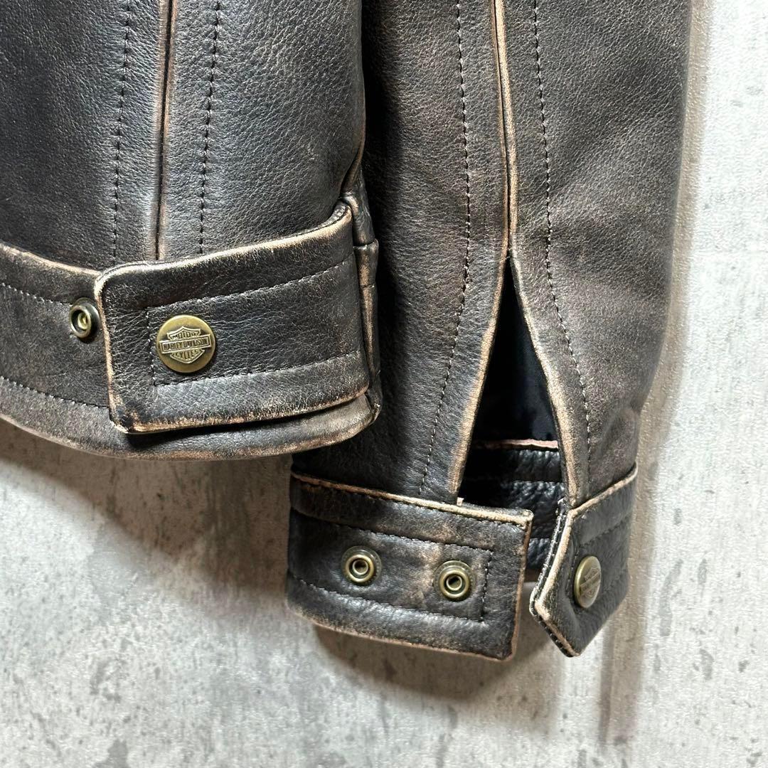 ⭐️90s⭐️ ハーレーダビッドソン　ライダースジャケット　厚手　ビッグロゴ