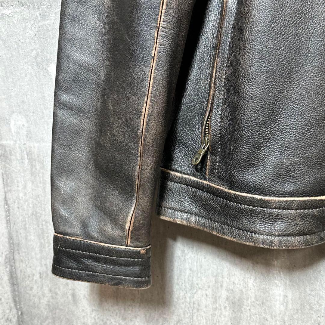 ⭐️90s⭐️ ハーレーダビッドソン　ライダースジャケット　厚手　ビッグロゴ