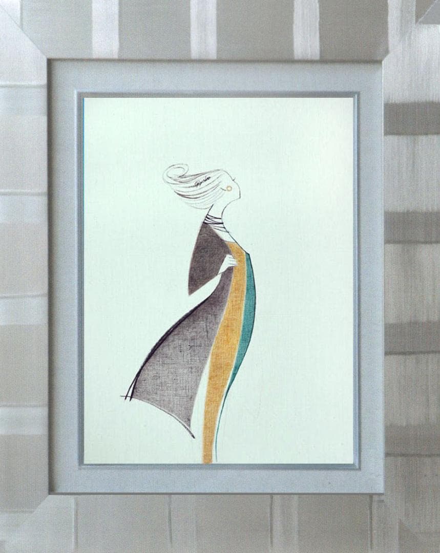 油絵 菅家令子 絵 絵画 インテリア 額付(銀) F4-080814 人物 女性