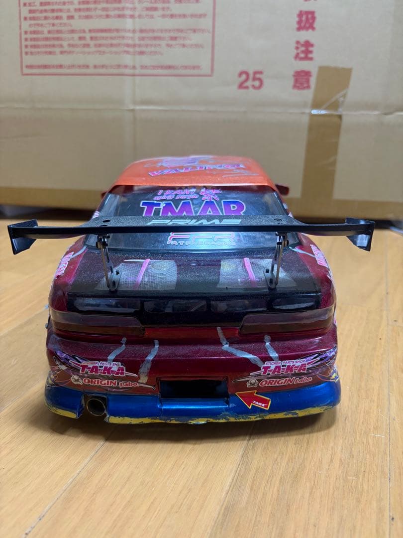 ドリフトカー 1/10 オレンジ/ブラック リモコン付き