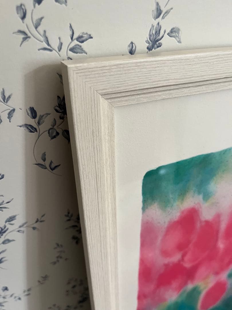 大きめ　リトグラフ　新品額入　46✖️63 ジニーキム　サイン　ED 証明書あり