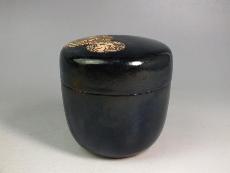 ☆ 久世久宝 造 九龍繪陶棗 淡々斎書付 B1