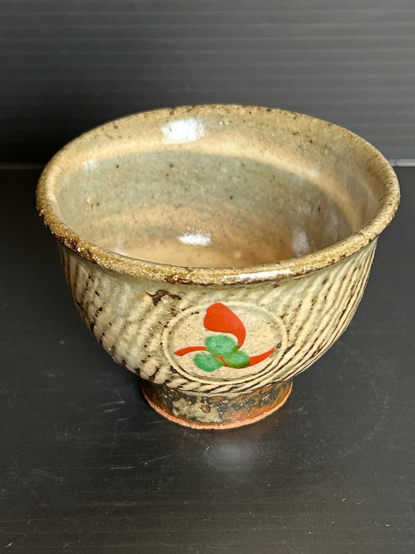 象嵌赤絵酒器 (人間国宝 島岡達三作)　徳利×２・ぐい吞み×５