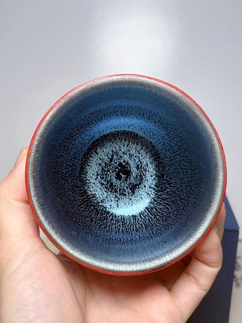 抹茶碗／天目茶碗（曜変天目・油滴風）茶道具 茶器 陶芸 窯変