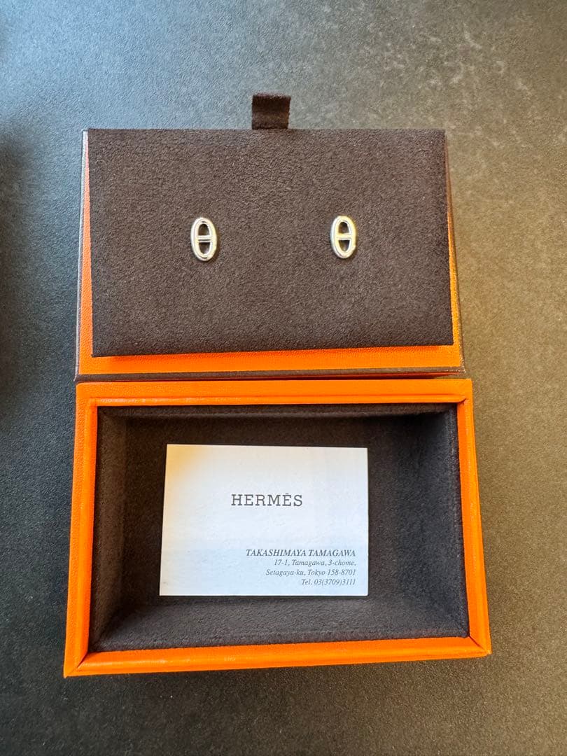 【mo】　【新品　未使用】エルメス　ピアス　シェーヌダンクル　TPM