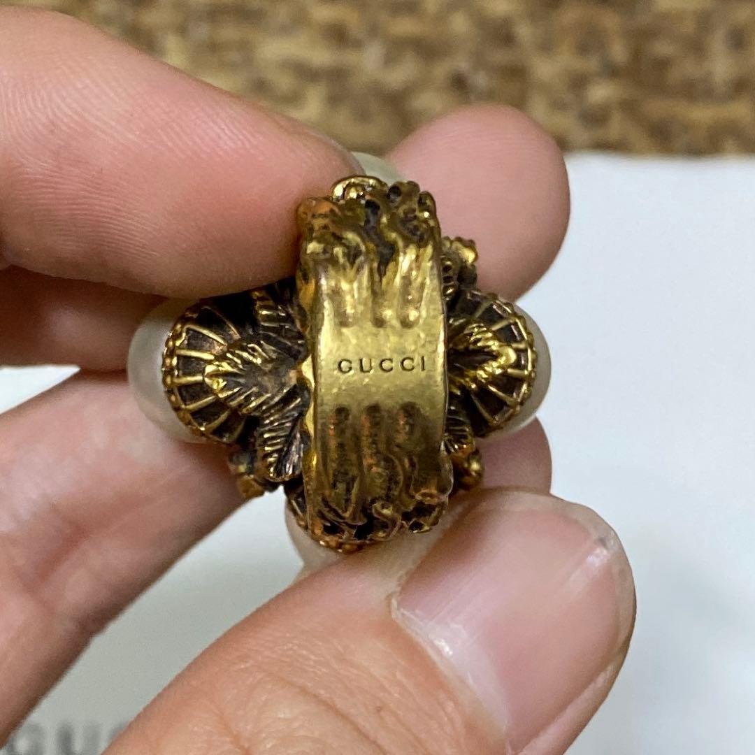 希少　gucci パールリング