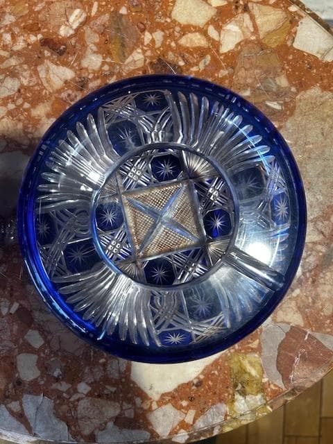 切子　花瓶・灰皿セット