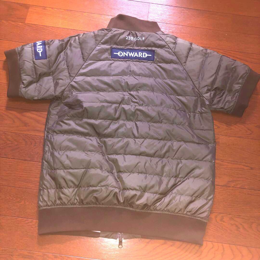 sanasap お洒落 大人気 23区ゴルフ ダウン半袖ブルゾン