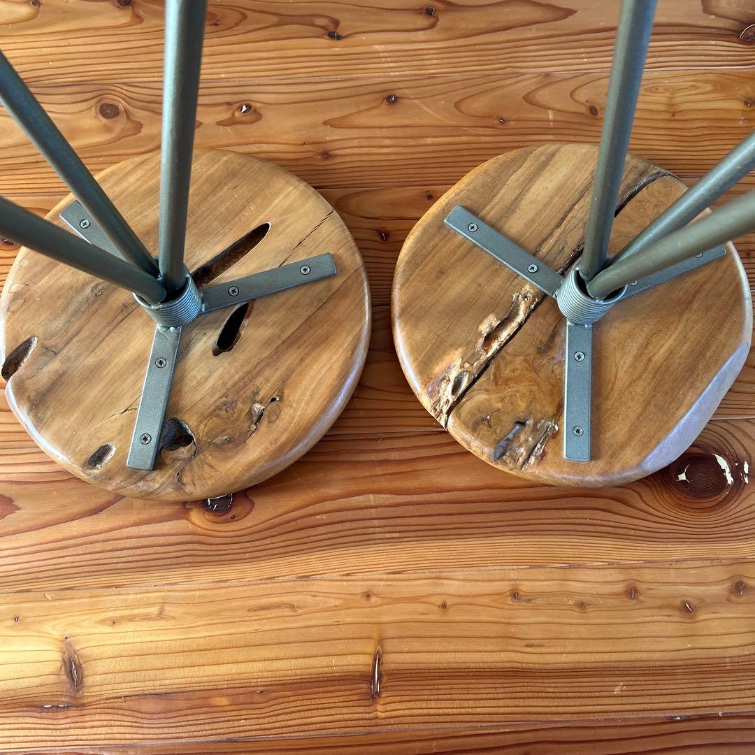 木製スツール 直径約28cm 高さ約73cm