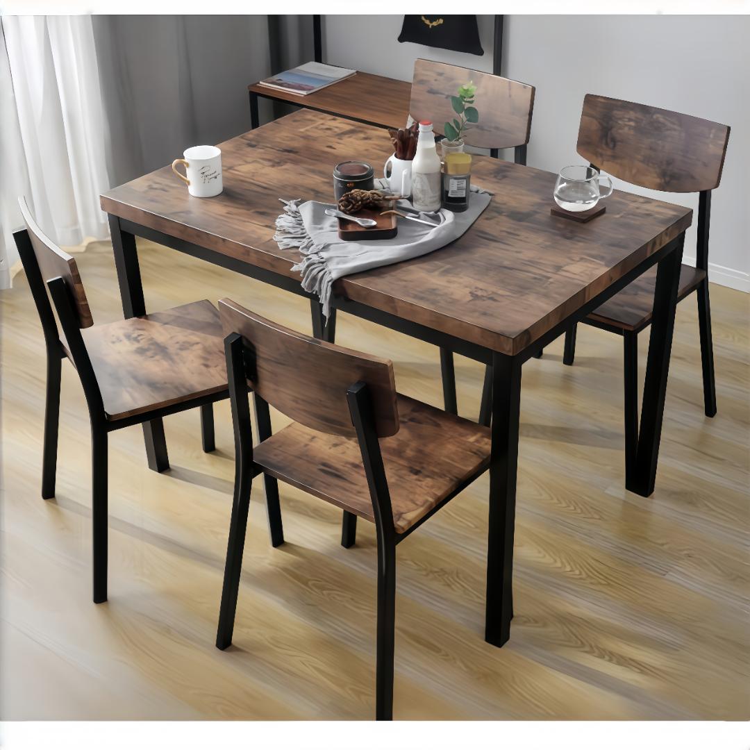 超人気！ダイニングセット 4人掛け現代風　シンプル　オシャレ　BROWN