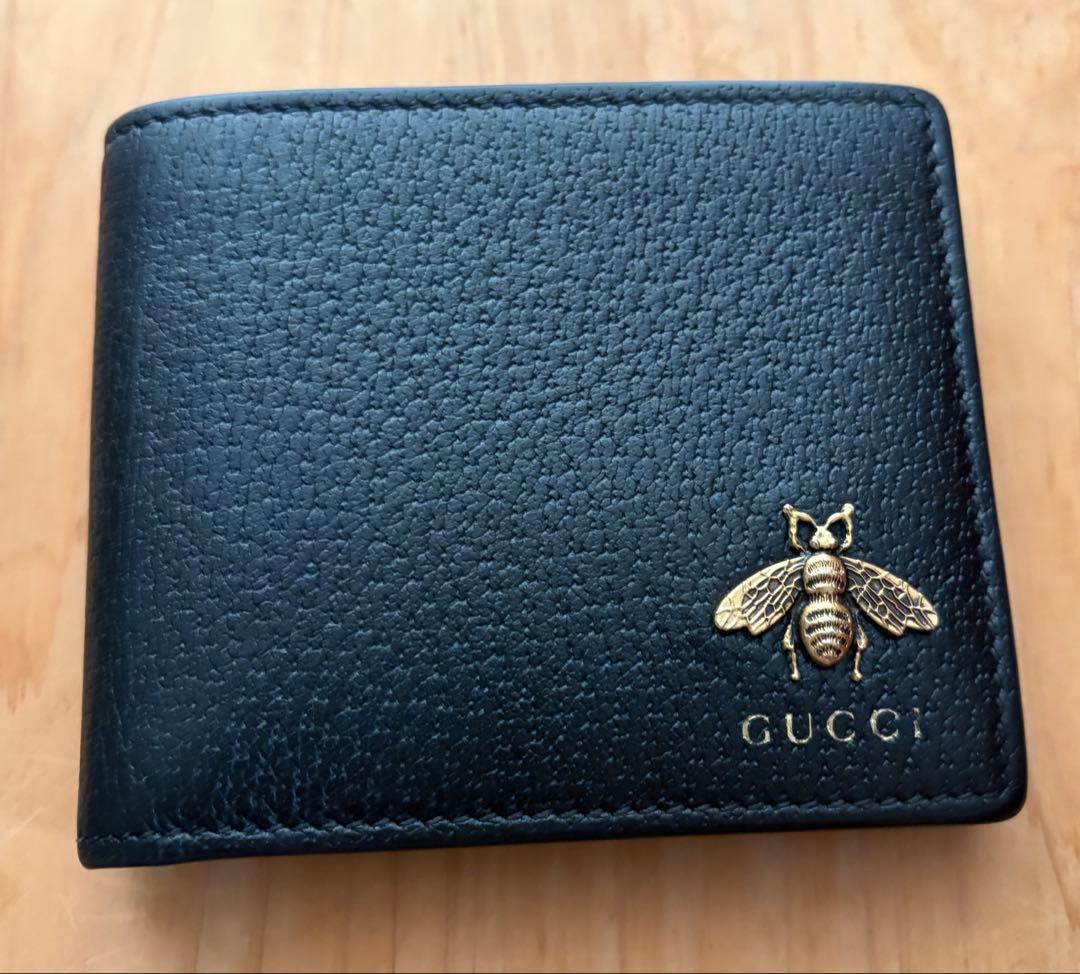 グッチ アニマリエ ビー 蜂 レザーウォレット 財布