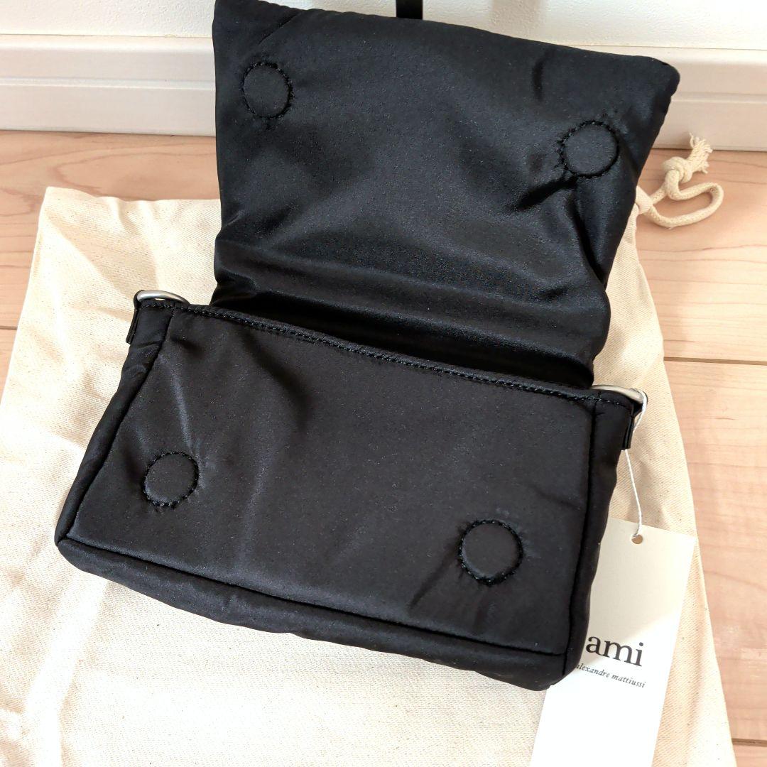 新品 ami paris アミパリス 黒 ショルダーバッグ クロスボディバッグ