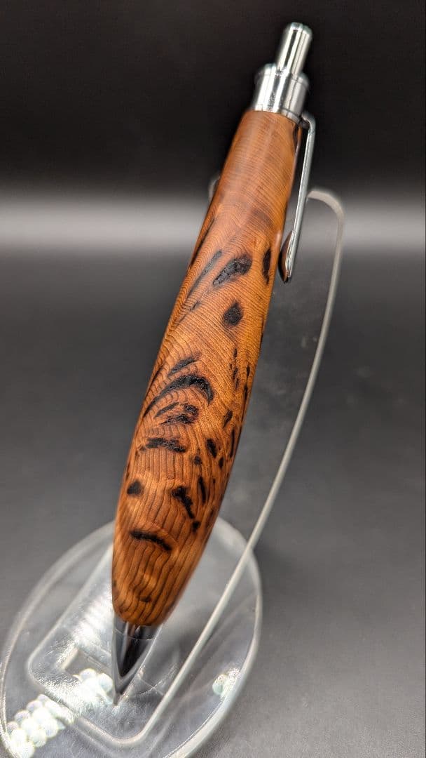 472ペン工房翌檜　特上　屋久杉　泡瘤　木軸シャーペン　ボールペン　極太