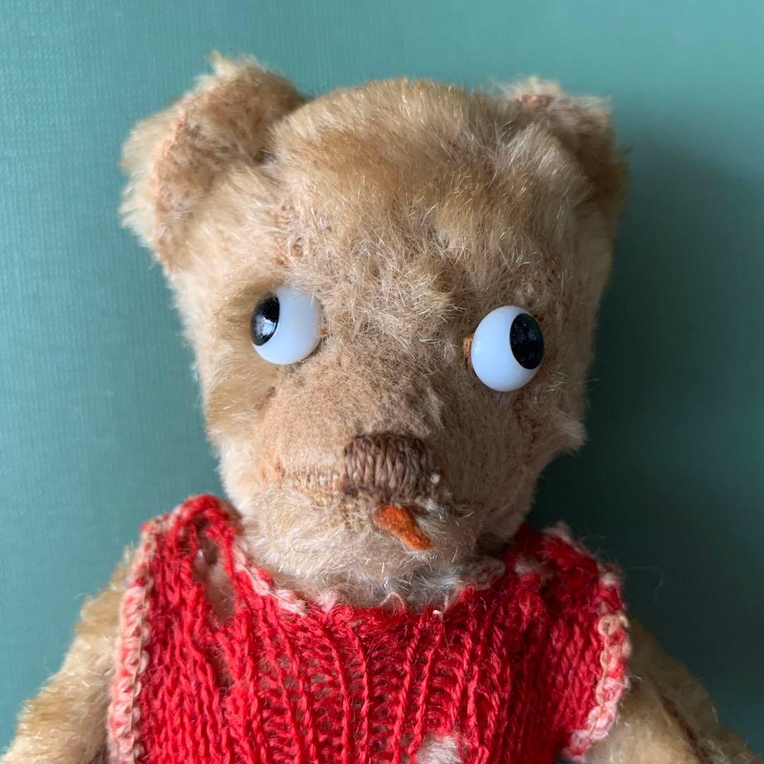 アンティーク　ベア　ビンテージ　レトロ ぬいぐるみ クマ　フランス　ポンチ目