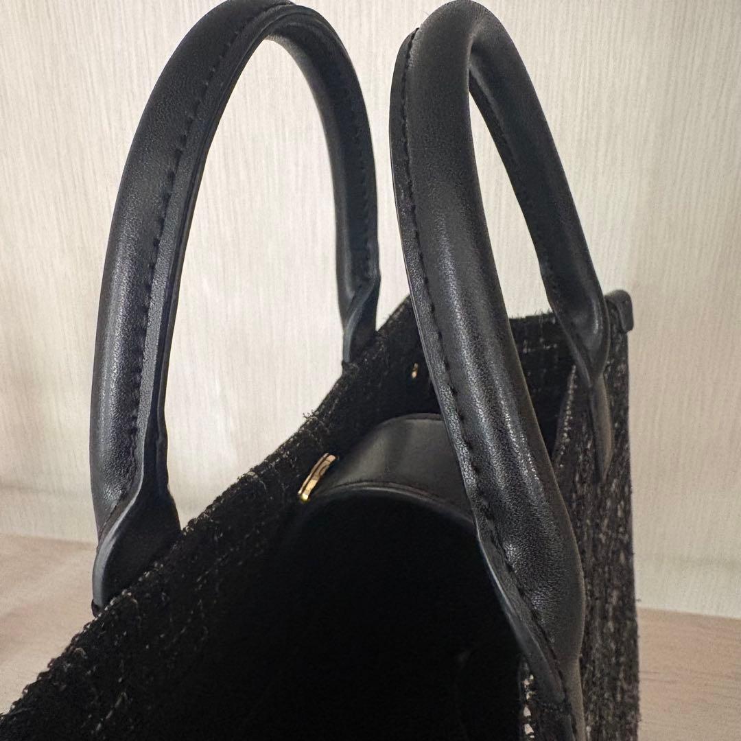 FURFUR ツイードロゴショルダーバッグ ブラック