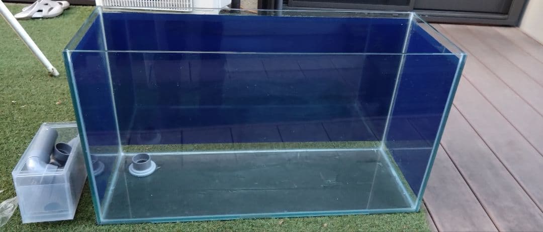 オーバーフロー水槽　90cm ウールBOX 海水魚　熱帯魚　濾過槽　ガラス水槽