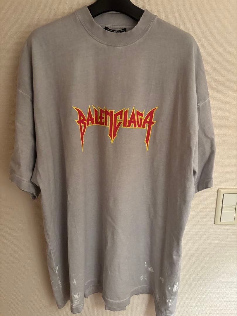 balenciaga バレンシアガ メタルロゴ Tシャツ グレー