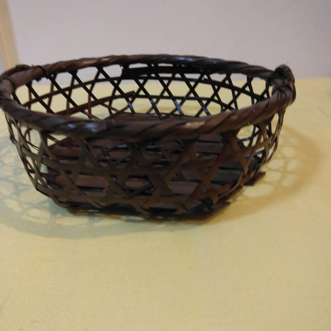 多目的籐製?円形バスケット持ち手付き15個