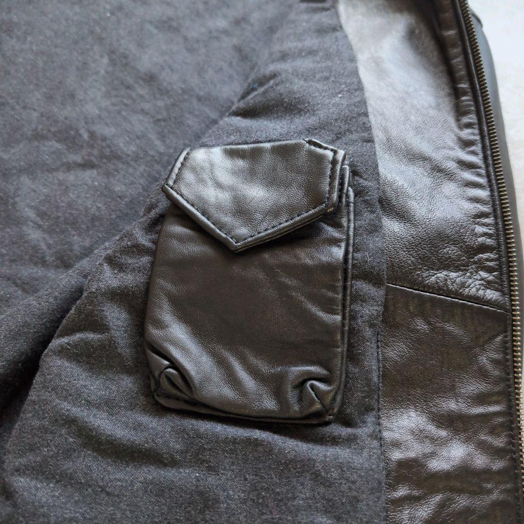 カルバンクライン リアルレザー シングルライダース ブラック Mサイズ