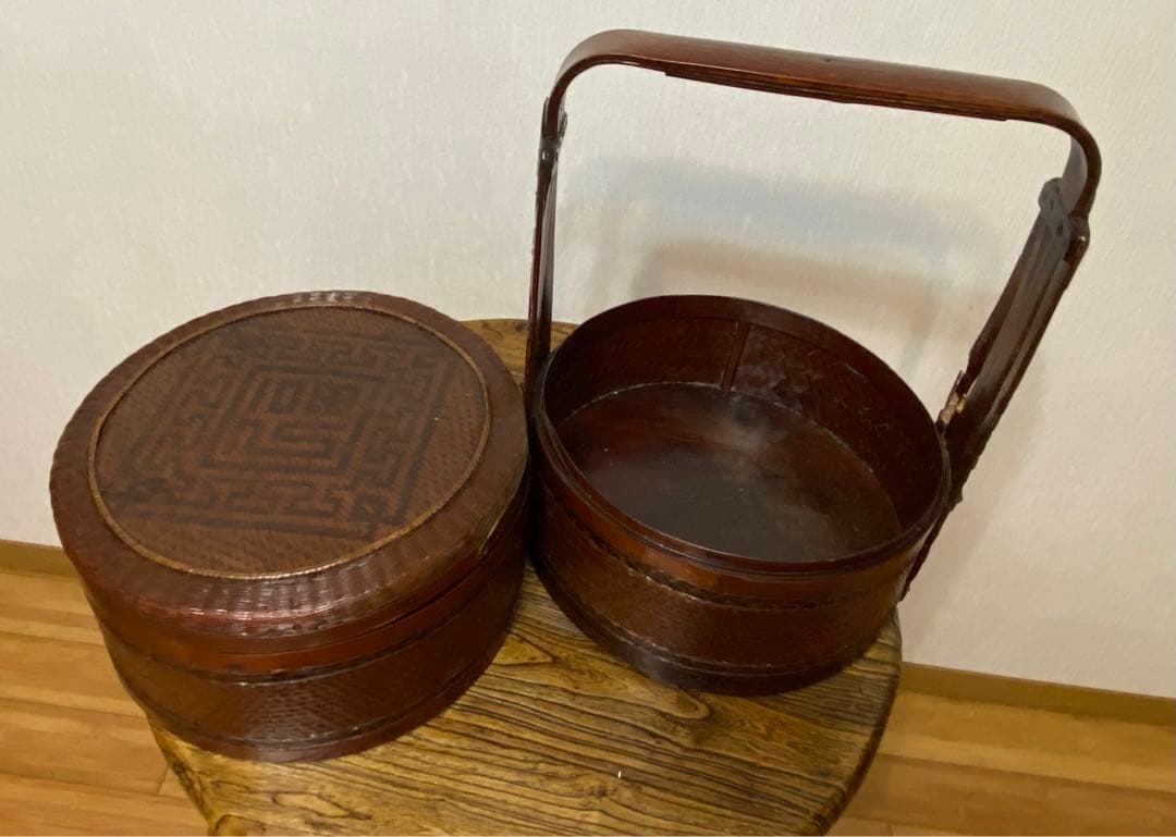 李朝中国韓国デザイン　アンティーク　古美術　ヴィンテージ  骨董　カゴ　籠　かご