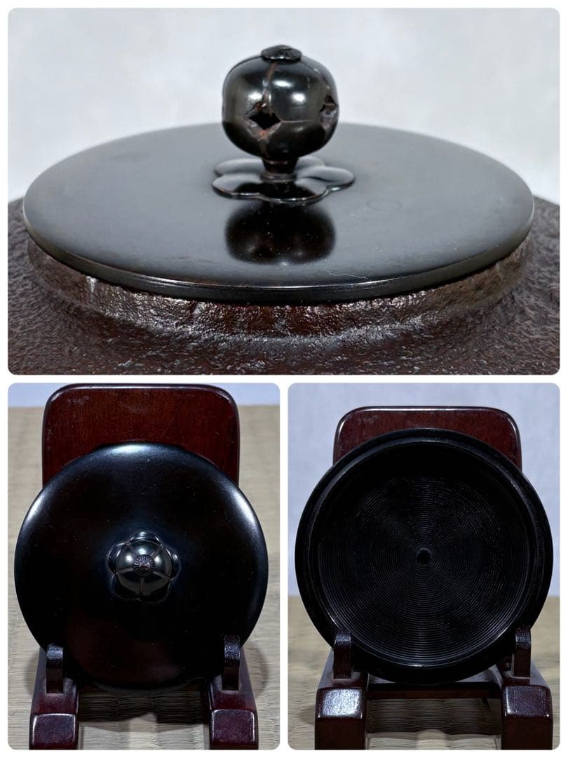 釜師　高橋敬典作　丸釜　美品　共箱　茶道具　送料込