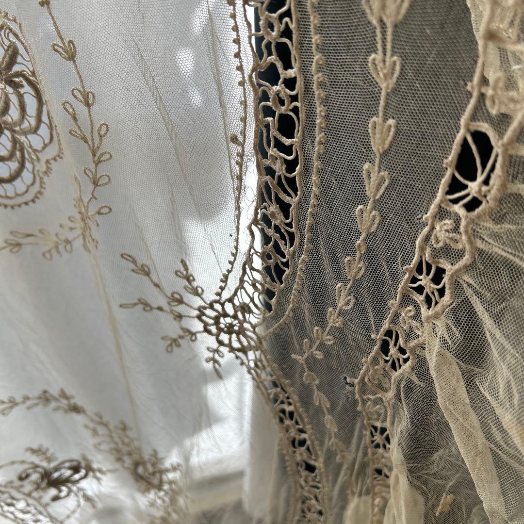 アンティークフランス　レースベットカバーセット