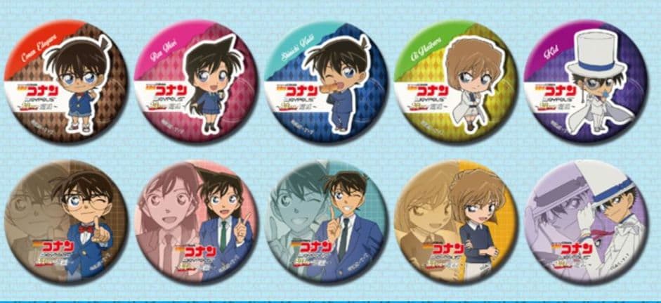 名探偵コナン ジョイポリス 20年目の邂逅 缶バッジ 蘭 新一 2016年 レア