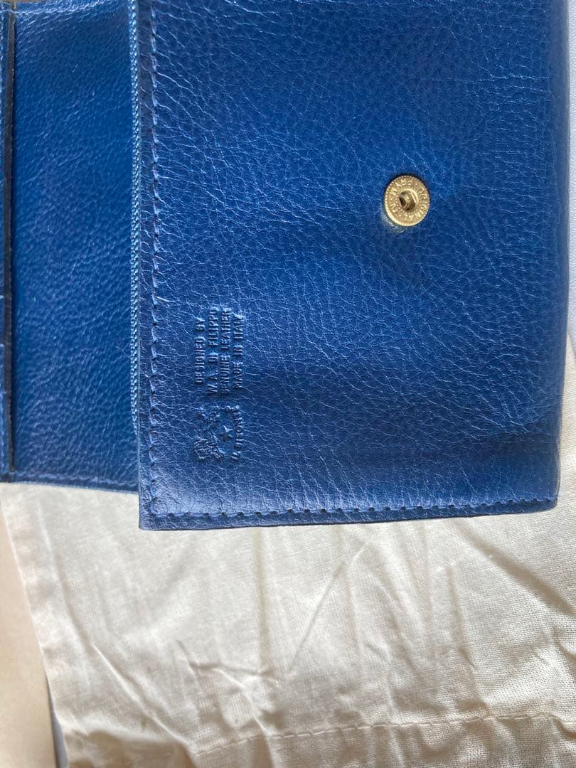 新品　イルビゾンテ　折りたたみ財布　ネイビー