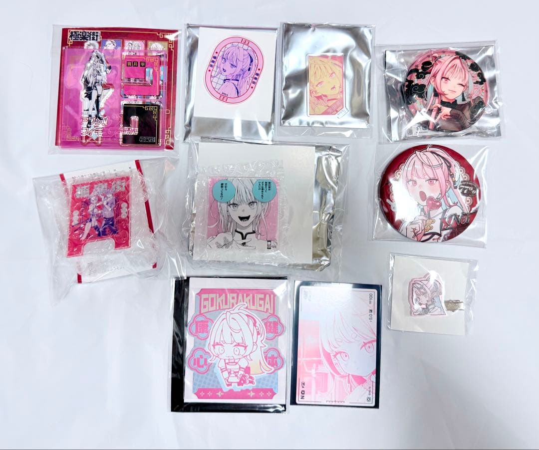 極楽街 ネイ 缶バッジ アクリルバッジ マグネット ヘアクリップ トレカ