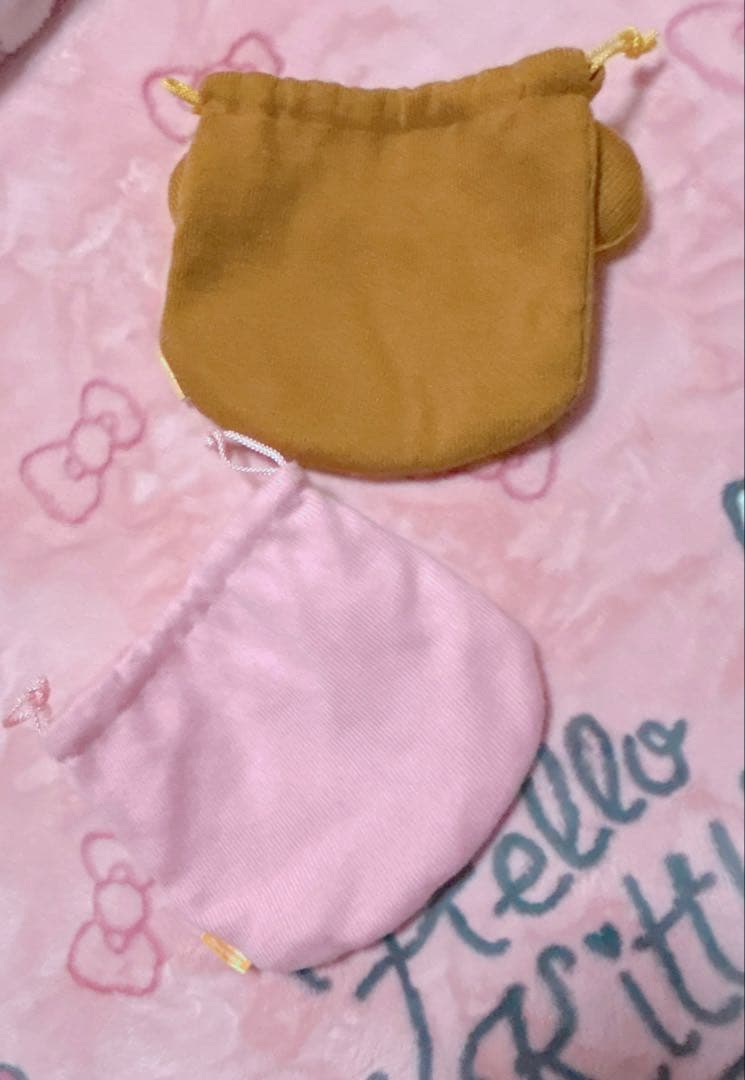 激レア❁コリラックマウサギ&リラックマあみぐるみフェイス巾着袋 2点セット超美品