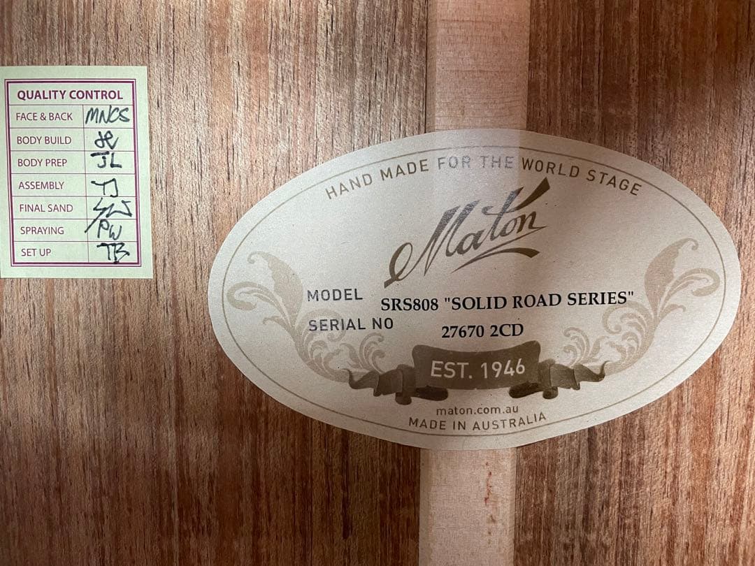 Maton SRS808C エレアコ