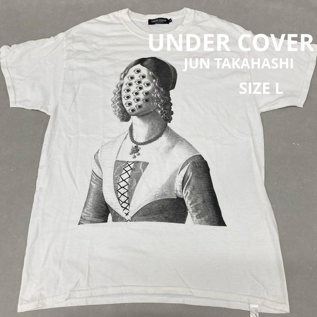 P863＊ アンダーカバー メンズ 半袖 プリント Tシャツ Lサイズ ホワイト