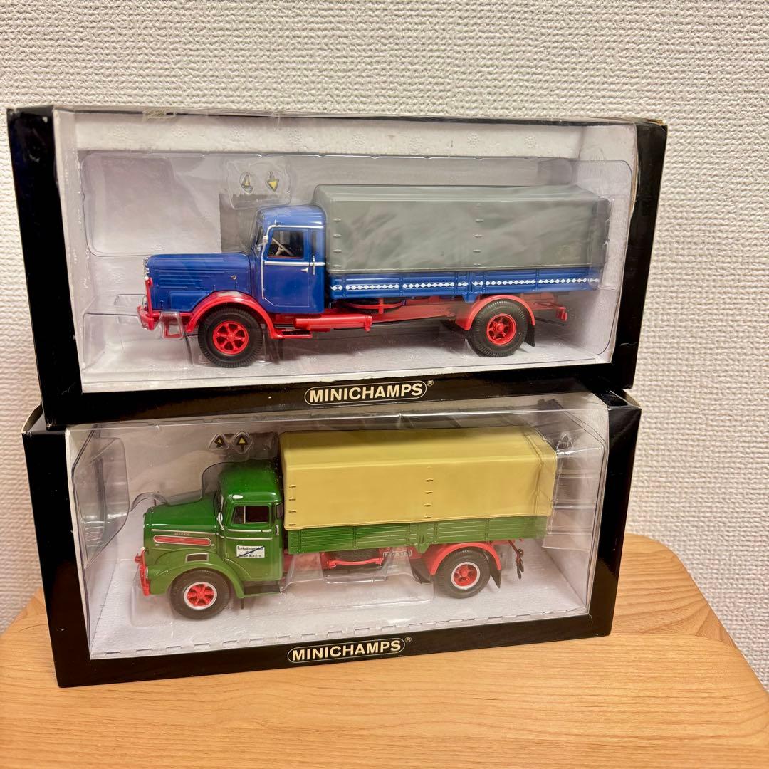 1/43ミニカー　ミニチャンプス　ドイツトラック2点セットminichamps