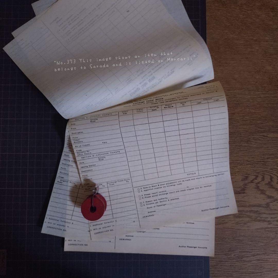 373　古い鉄道書類　まとめ売り