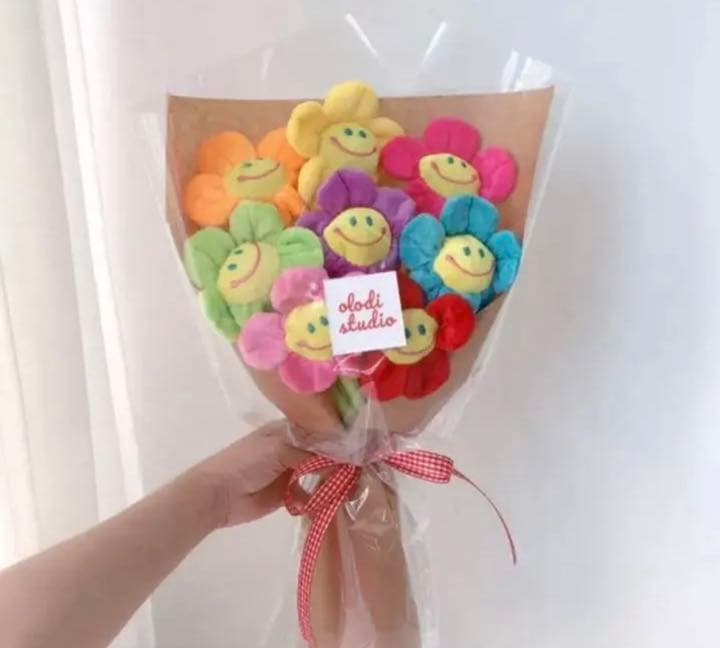 チャンキーフラワー ぬいぐるみ 花束 ギフト 韓国 オルチャン 出産祝 素材