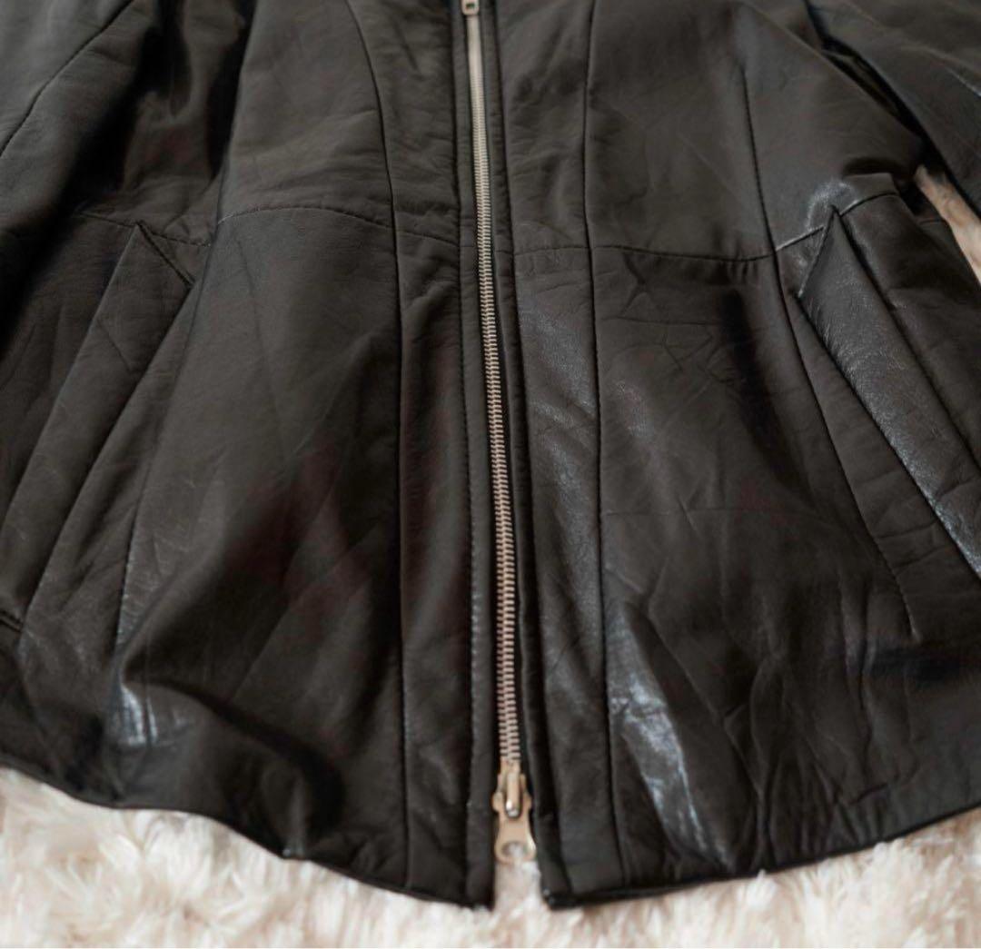 EKAM エカム シングルライダースジャケット ラムレザー 羊革