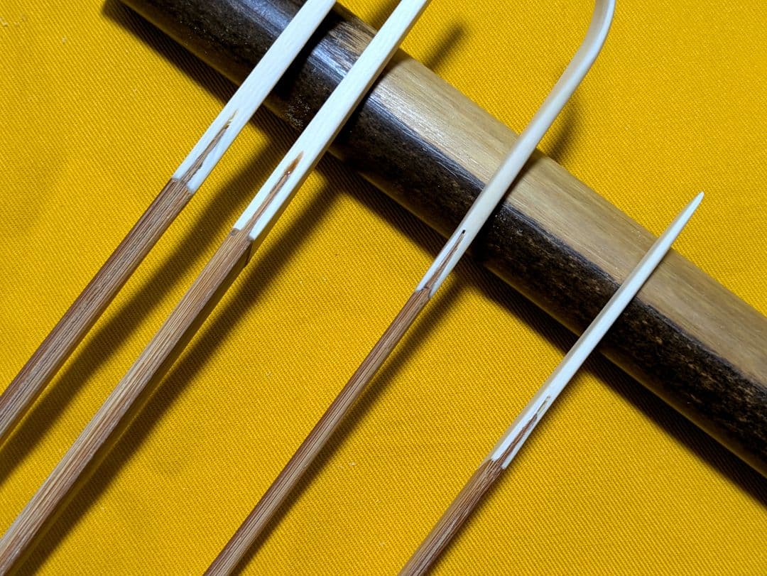 【閉店S.】本煤竹挟継茶杓・菓子箸・菓子切 ３点セット