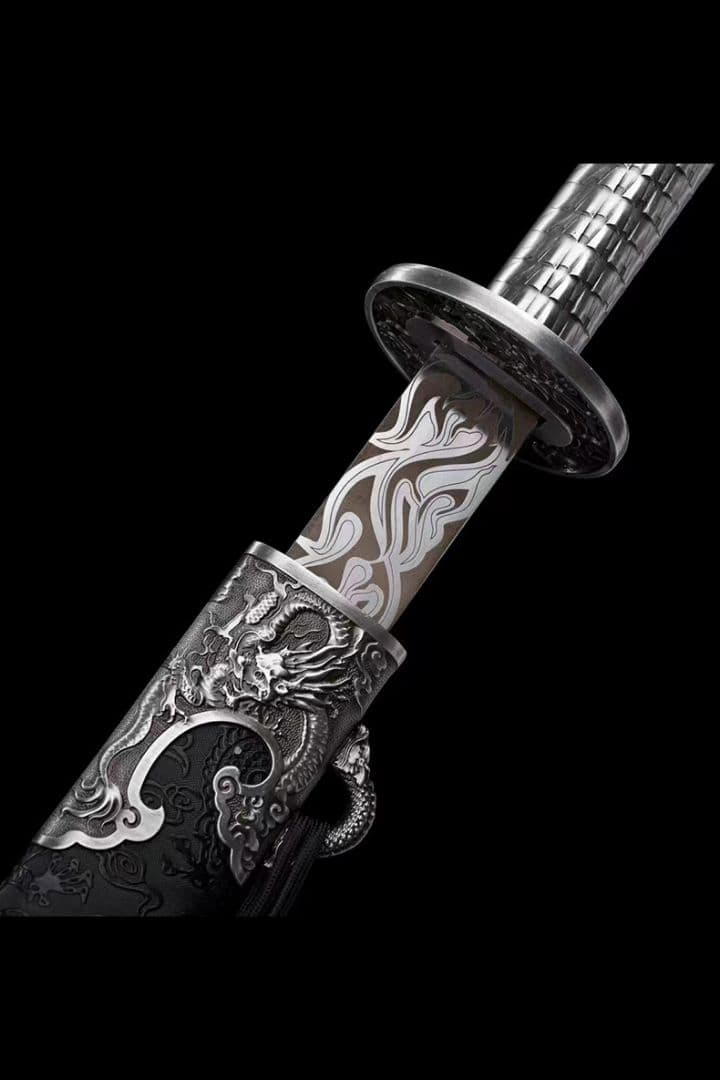 [苗刀落淵] 繍春刀 牛尾刀 苗刀 手鍛造打 鋼刀 冷兵器 古兵器 武具 両手刀