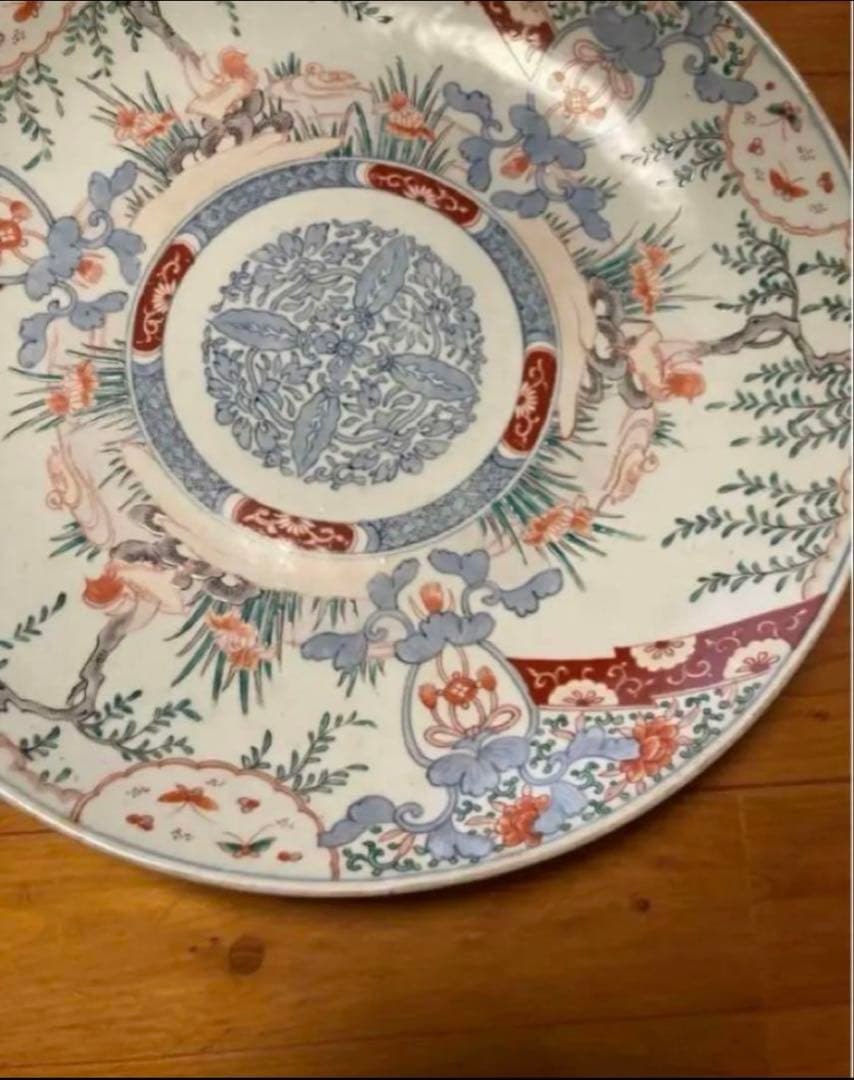 古伊万里 赤絵 大皿 【希少】骨董 アンティーク コレクション 古美術