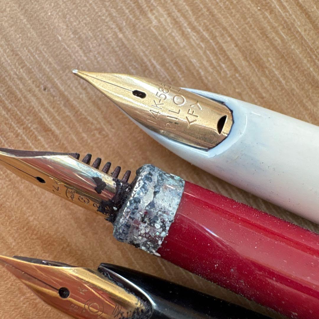 万年筆　セット　18金ペン先 14金ペン先 3本
