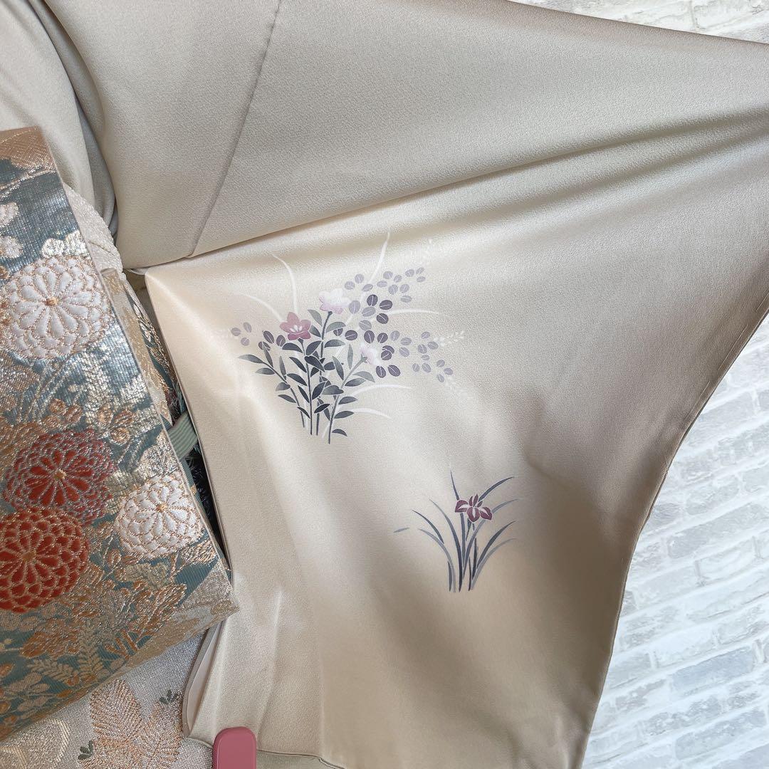 訪問着　フルセット　友禅　菊と梅　儚さ　入学式　卒業式　着物　H6