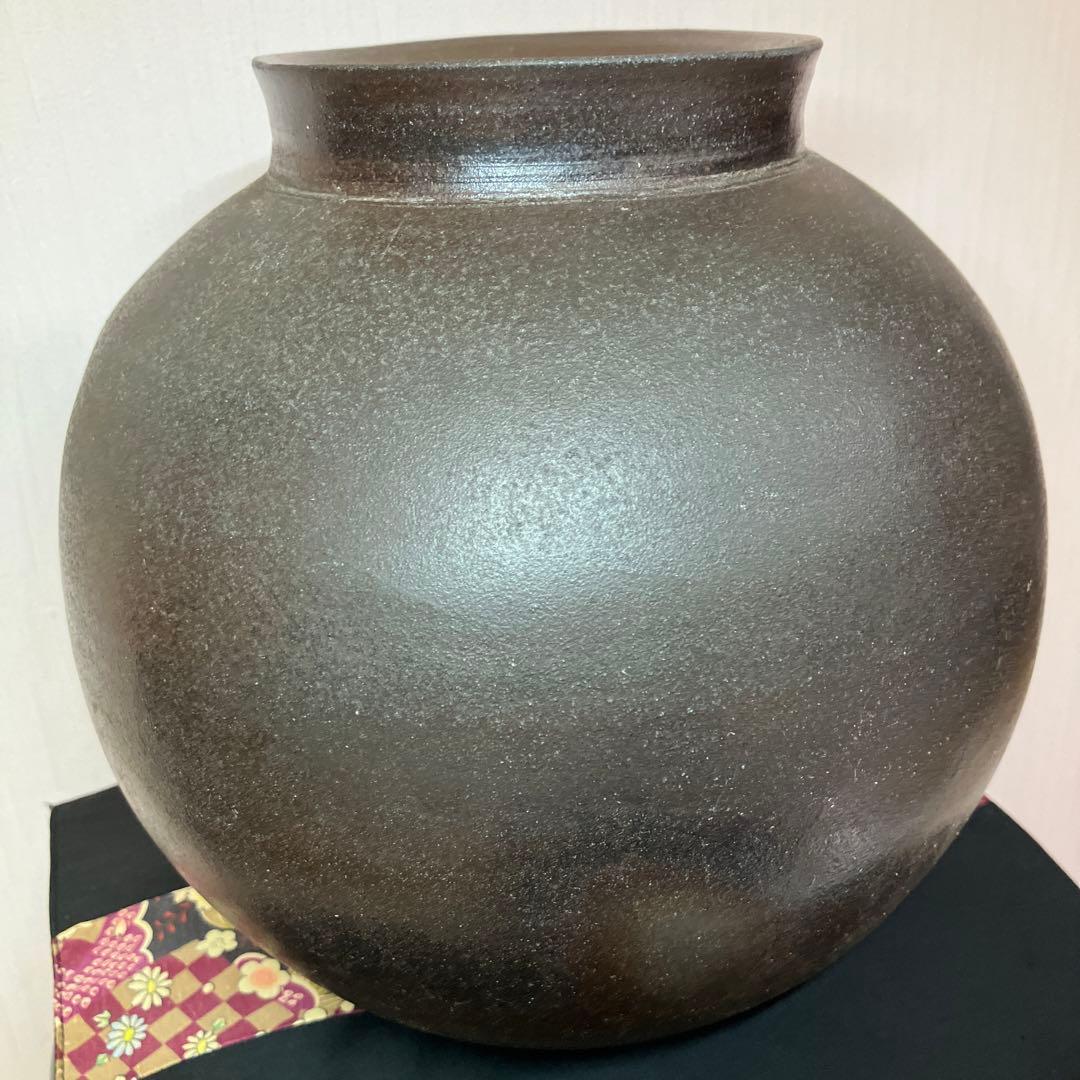 希少　種子島　よきの焼　壺　飾り台　花瓶　置物　骨董品　古美術品　能野焼