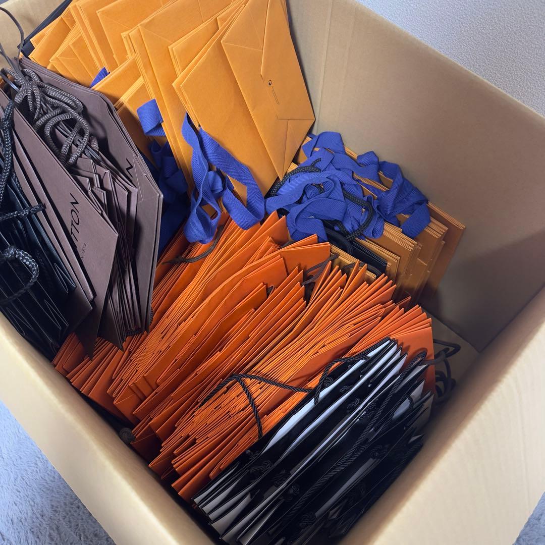 【まとめ買い】高級ブランド紙袋　200枚まとめ　小さめサイズ