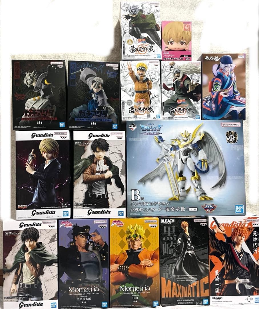 人気アニメ ジョジョ BLEACH ナルト 等 フィギュア まとめ売り15点 ⑼
