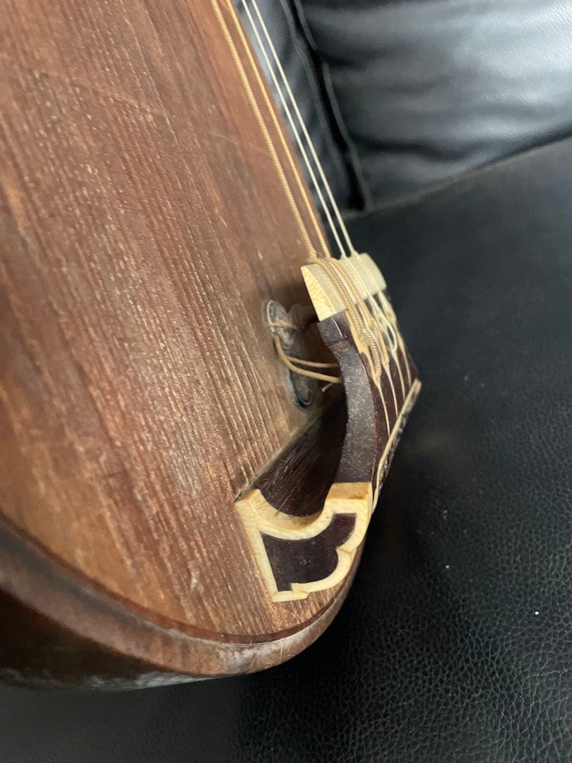 ②レア 筑前琵琶 四弦五柱 マンモス装飾 和楽器 弦楽器