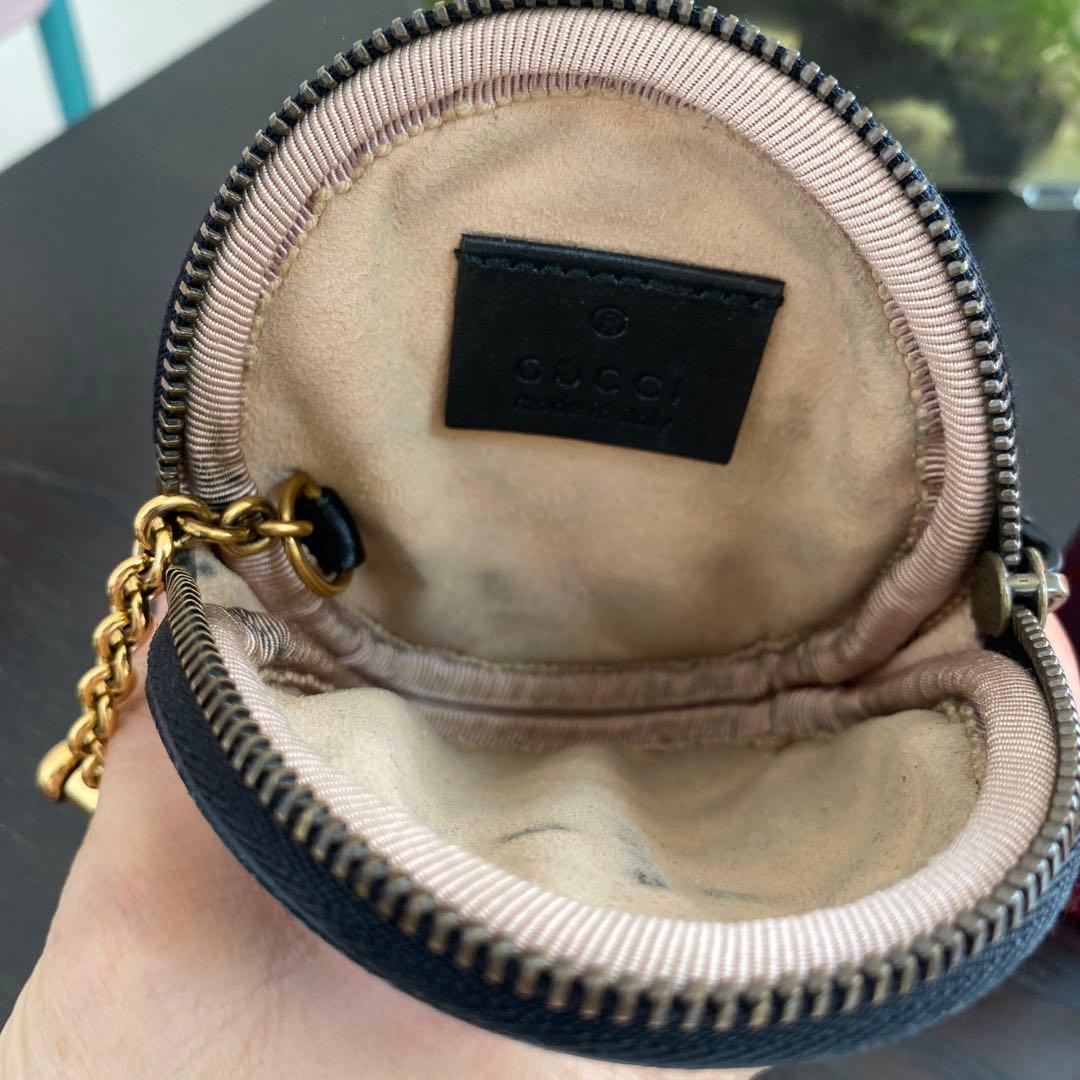 GUCCI ケース　GGマーモント　パース　キルティング　黒