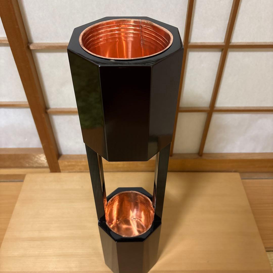 30 お正月限定セール　華道　八角二重切　 二重切り　花器　二重切　華道具　花瓶